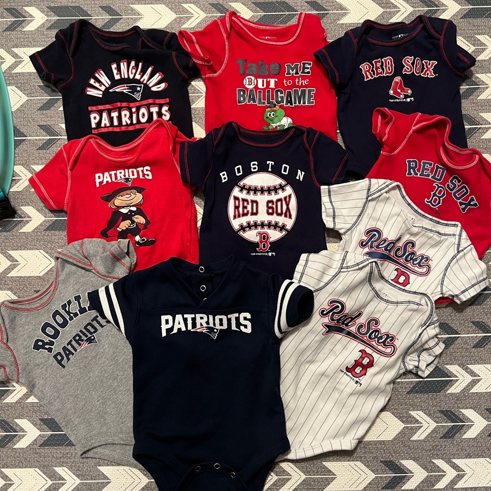 Onesie lot for New Englands newest fan!